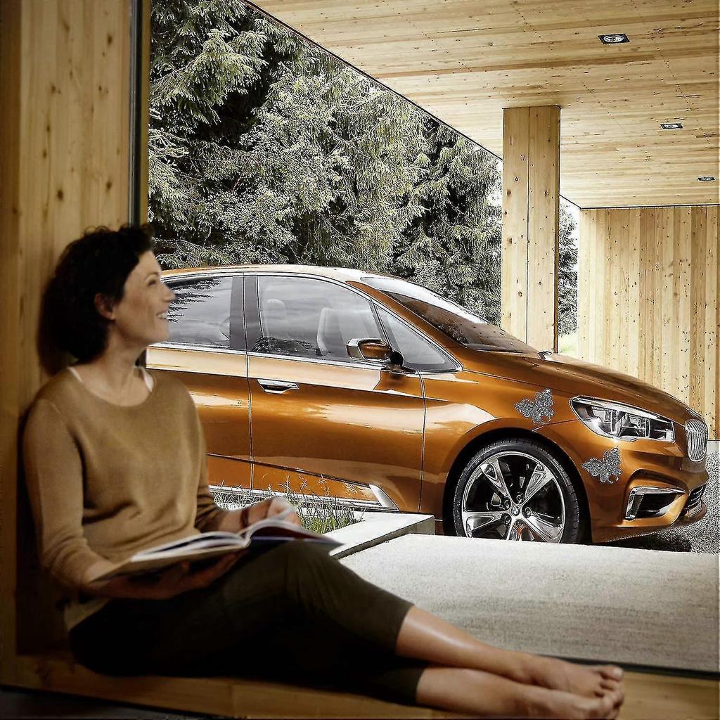 3pieces Crystal Car Stickers, Bling Butterfly Crystal Rhinestone Car Sticker Decal, Bling Butterfly Car Decorations