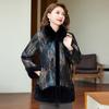 Middle-Aged & Elderly Women's Plush Lined Winter Coat