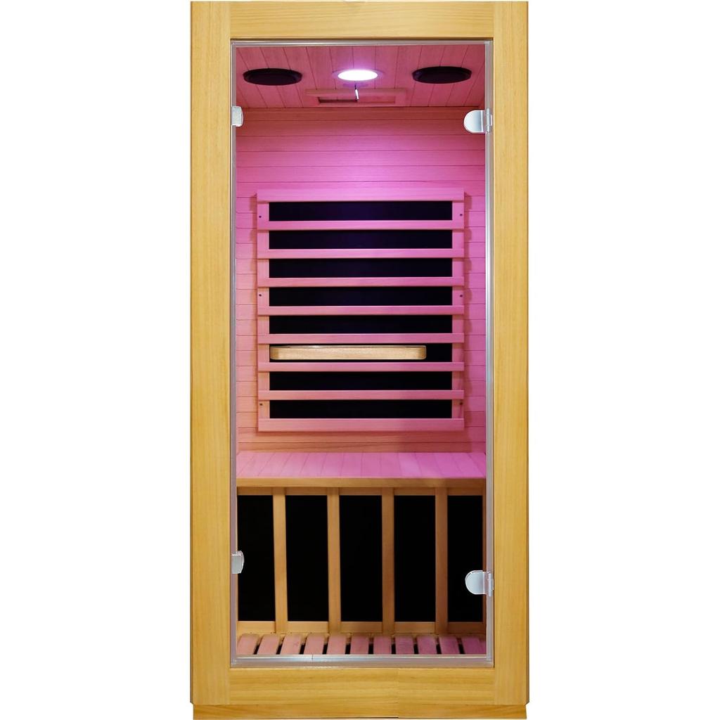 Sauna Corner Saunas for 2-3 Person 120V Indoor Canadian Hemlock, Customized