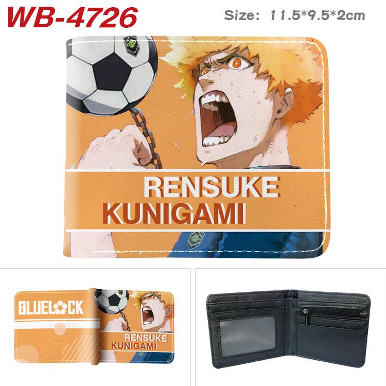Blue Lock Anime Card Holder Colorful Print Short Wallet Folded Leather Purse 1pcs