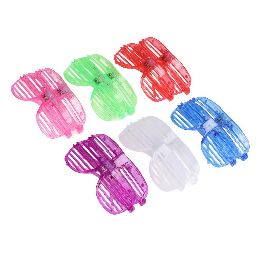 12 STÜCK LED Leuchtbrillen Leuchten im Dunkeln Tragbar Sicher Lamellenbrillen für Erwachsene Kinder Party