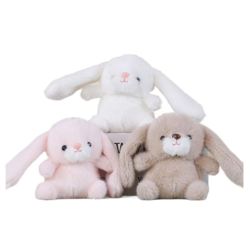 Cartoon Rabbit Plush Toy Keyring With Soft Polyester Material For Children