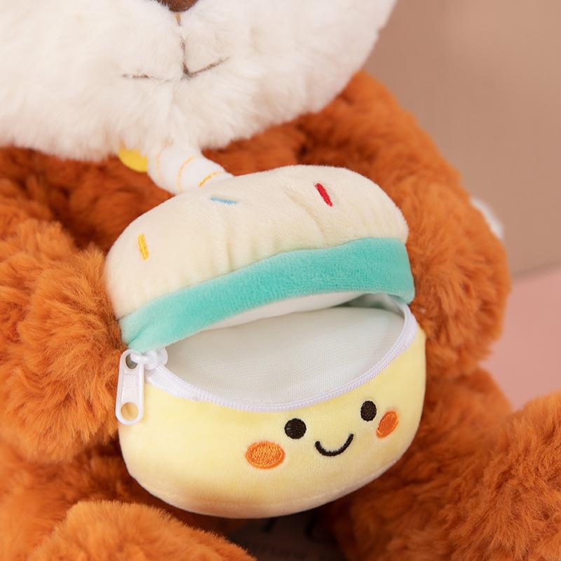 Birthday Cake Bear Plush Toy Teddy Bear Doll Fox Pillow Cute Doll Birthday Gift