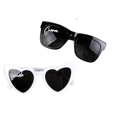 Lunettes de soleil Cœur de Cristal Mariés Fête de Mariage