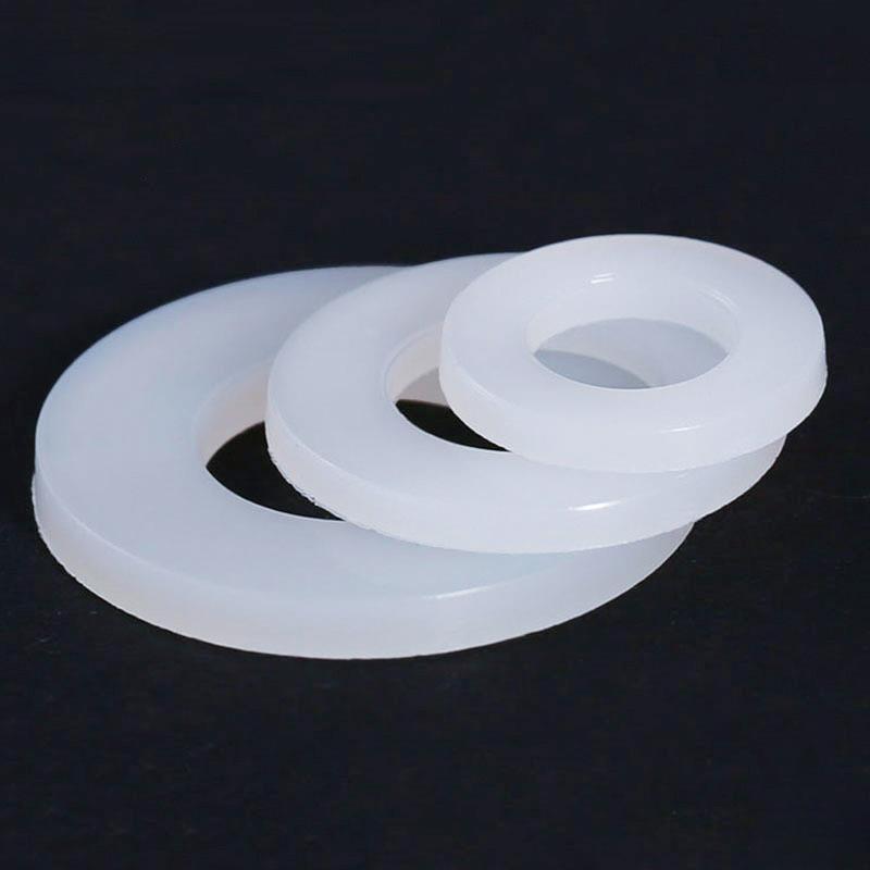 PA66 Nylon Insulation Washer: Black/White, Round, Wear-Resistant, Flat, Sizes M2-M24