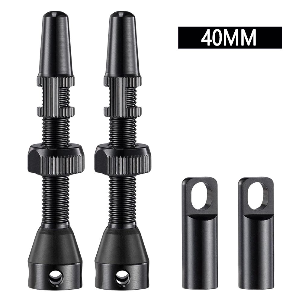 2/1Pair 40mm/44mm Aluminum Bicycle Rims Valve Core Remover Tool Bicycle Valve CNC Road Bike Tubeless Tire Valve with Caps
