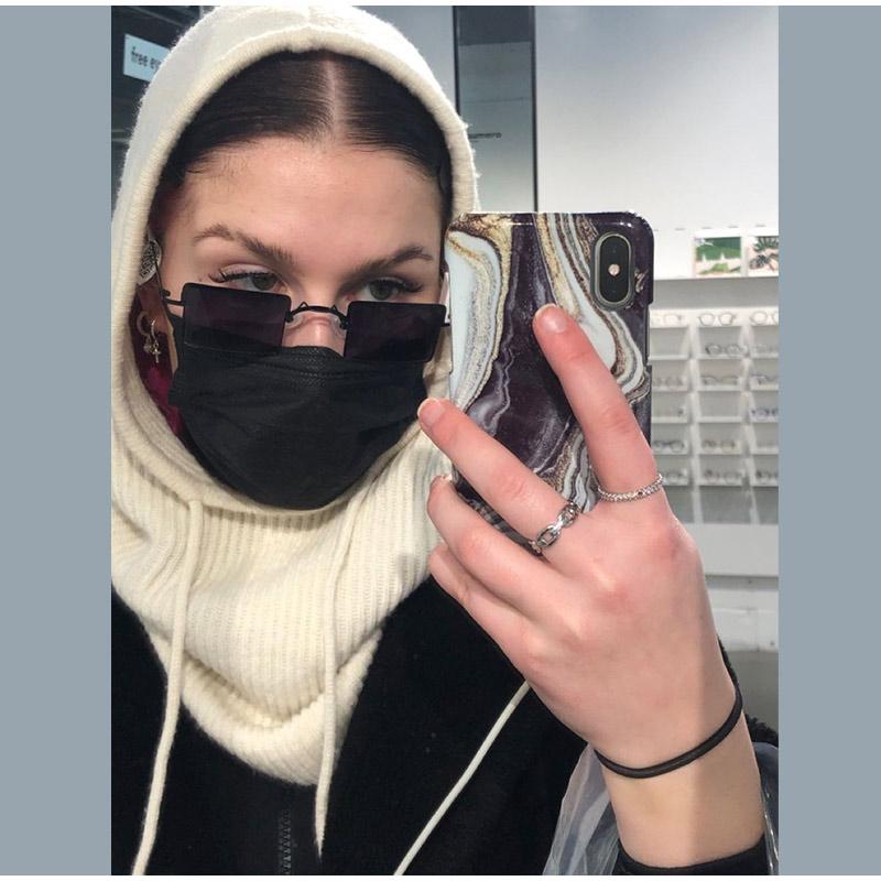 

Шапка для защиты ушей Цельная Женская Однотонная Вязаная Теплая Шапка Многоцветная Опциональная Шапка-Шарф Осень и Зима Новая Шапка one size белый