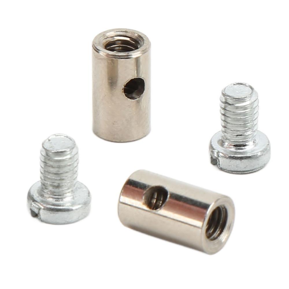 Solderless Design Solderless Cable Nipple 6mm/0.2in Diameter Metal Cable Stop  For Bicycle