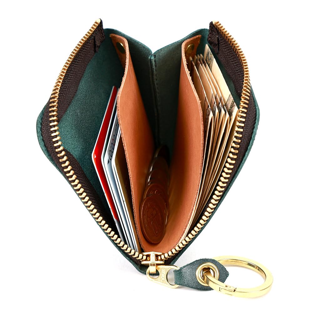 AGILITY affa 'Posh Short' L-shaped zipper mini wallet, compact wallet, bi-fold wallet, small, mini, leather.