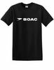 BOAC British Overseas Airways Company Fluggesellschaft T-Shirt Englisch Schwarz Baumwolle T-Shirt
