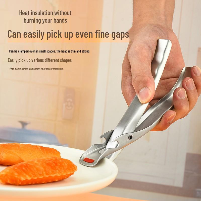 304 Stainless Steel Silicone Non-Slip Anti-Scald Bowl and Plate Lifter