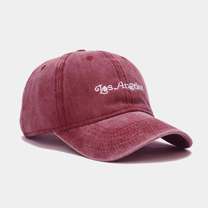 Literary Retro Letter Embroidery Cap Spring and Summer Curved Brim Fashion Soft Top Baseball Cap Couple Sun Hat