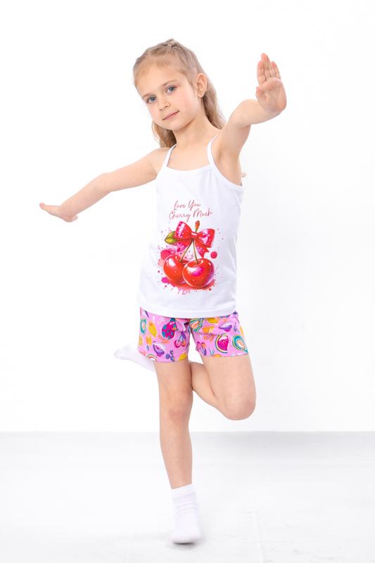 Girls’ Summer Sleepwear Set – Lightweight Strappy Top & Colorful Shorts, Summer, 6120-002-33K  HC