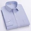 Men's Formal Shirt Long Sleeve Office Solid Color Striped Pocket Fashion Business Professional Wear Social White Shirt
