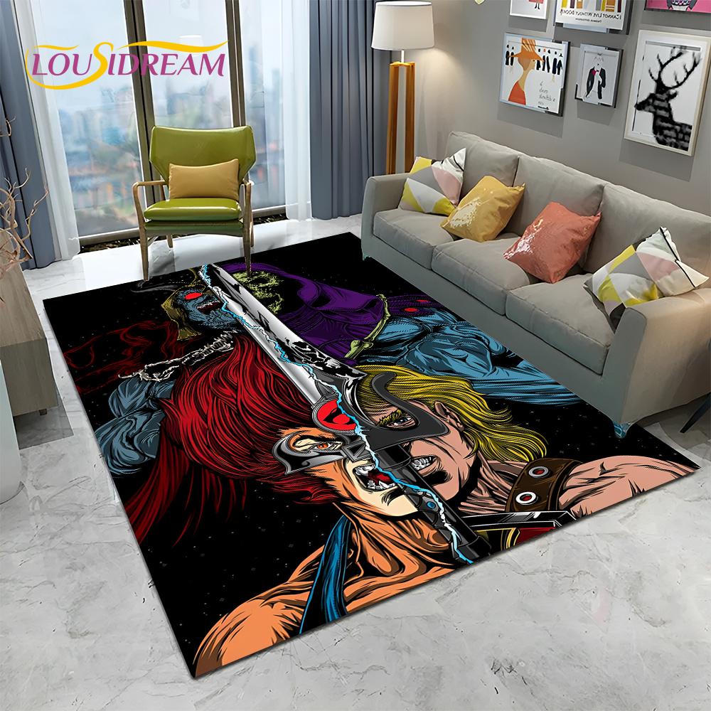 3D Retro Cartoon He Man Masters of Universe Carpet Rug for Home Living Room Bedroom Sofa Doormat Decor,kid Area Rug Non-slip Mat