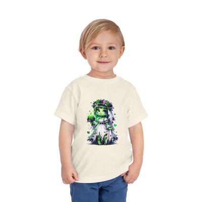 Halloween The Bride Frankenstein Children's T-shirts Toddler Tee, Fun Art Silly Tee Shirt