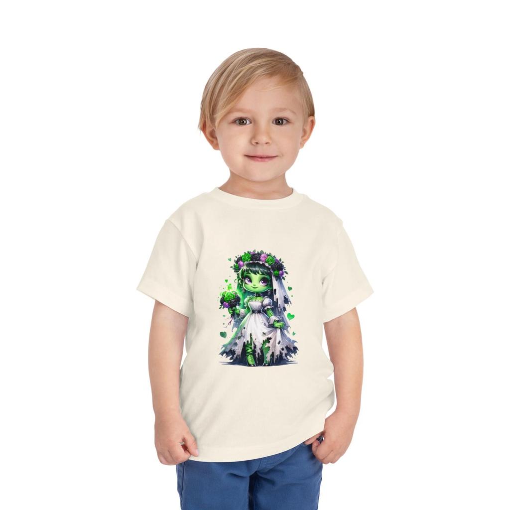 Halloween The Bride Frankenstein Children s T-shirts Toddler Tee, Fun Art Silly tee Shirt 100