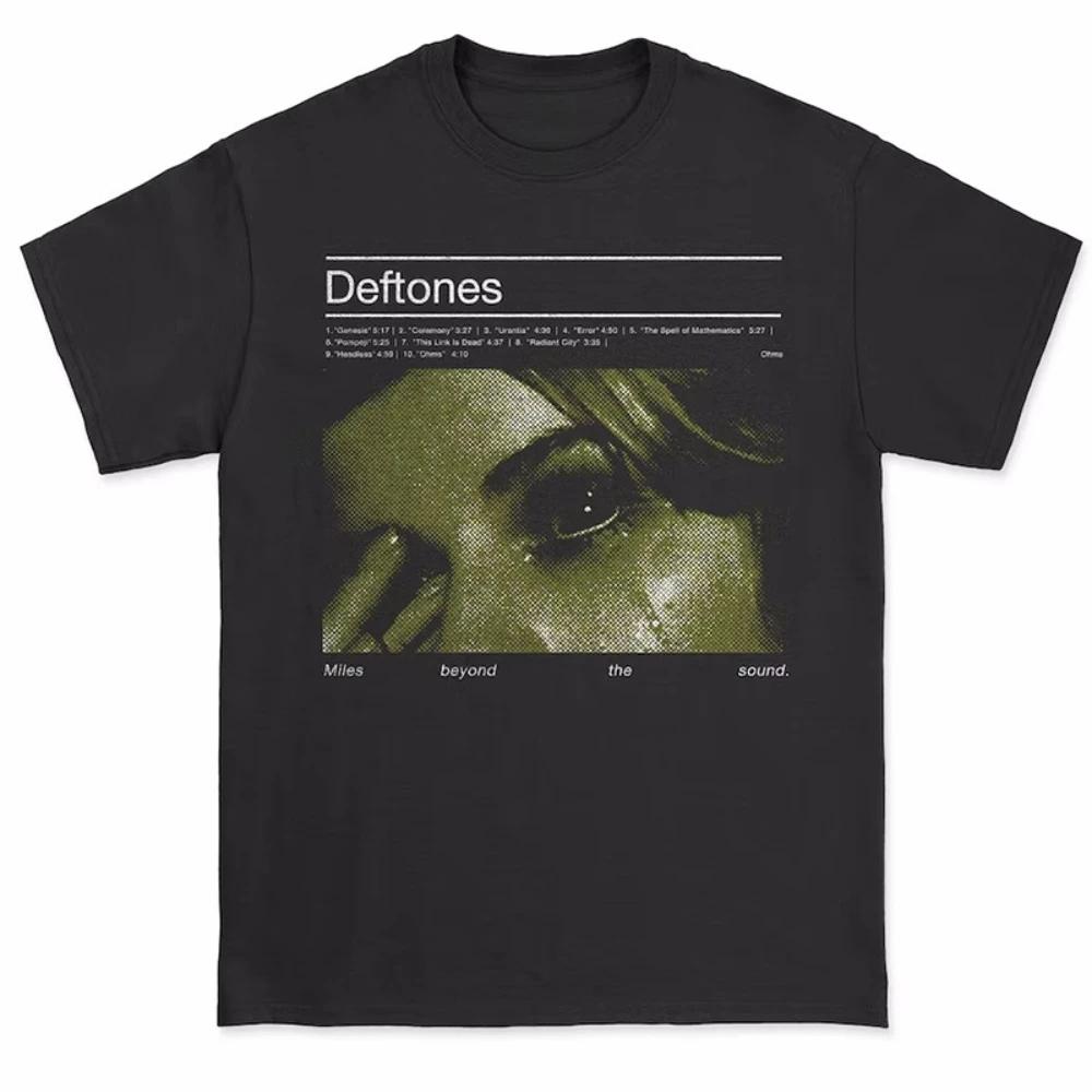 2025 Deftones Bavlna Zpěvák Kapela Tričko Muži Ženy Hip Hop Rockové Tričko Módní Tričko s Krátkým Rukávem Letní Nadměrná Trička Topy