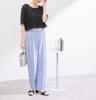 ROPE PICNIC Knit Tape Yarn Black Women's Top, (01)