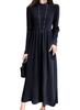 Yino Knit Midi Long High Slim Everyday Women's Dress, Sleeves, Flared, Waist, Fit, Stretchy, Slimming, Figure-Flattering, Warm, Cute, Stylish, Wear,