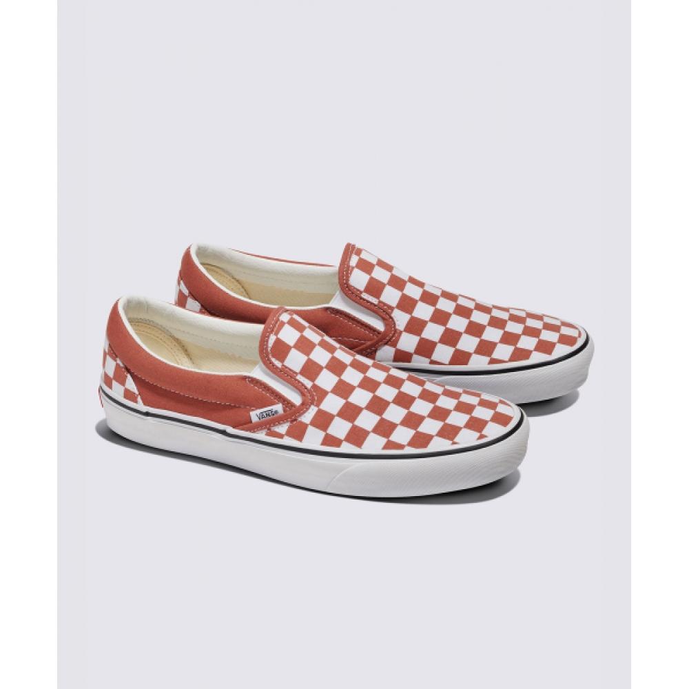 ☆VANS☆ Classic slip-on color tiered checkerboard auburn VN Vans Classic Slip On Color Tiered Checkerboard Auburn
