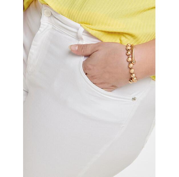 Джинсы ONLY Carmakoma Willy 15176825 белый Skinny Fit