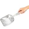 Pet Spatula Cat Litter Scoop Sifter Deep Shovel Ergonomic Handle Stainless SteelGray