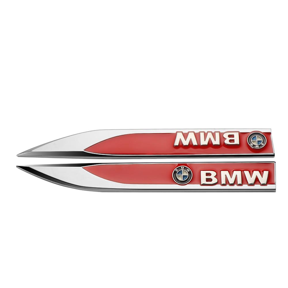 2Pcs Metal Emblem Car Mark Side Wing Badge Sticker Body Fender Decal For BMW M E46 E90 F10 F30 G20 Performance X5 E92 E87 G30