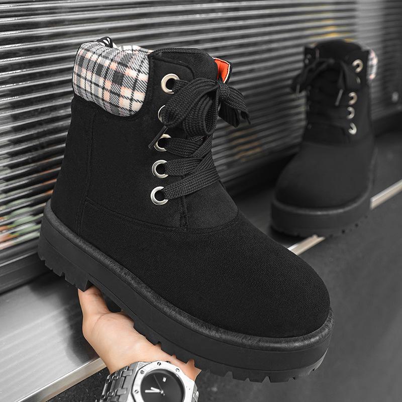 

High-top Martin boots, new thick-soled large-size casual British style boots YZ 39 чёрный