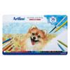 Shachihata Artline Watercolor 36 with Watercolor Pencils, Colors, Brush, KCP-W36C/H