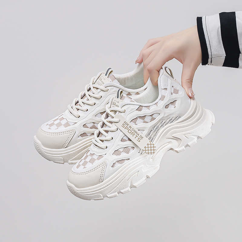 Fashion Gray Plataform Sabot Woman Heel Heeled Loafers Women Height Increasing Shoes Sneakers Sports Lofers Resort Festival