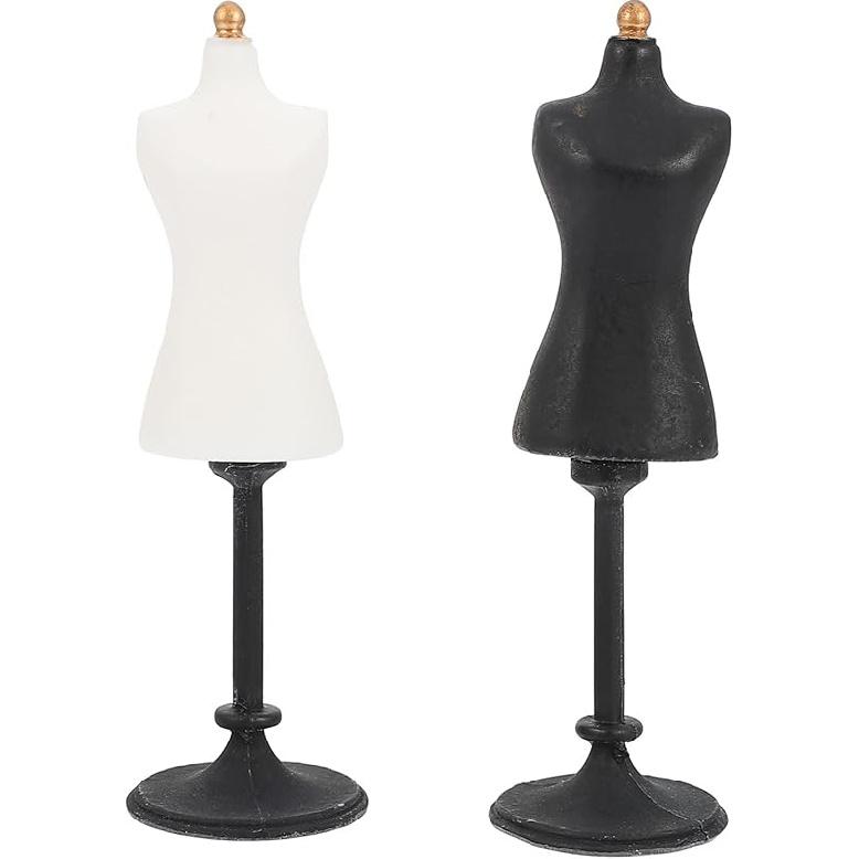 NUOBESTY 2 Pieces 1:12 Proportional Dollhouse Human Model Torso Mini Female Dress Form Miniature Furniture Suitable for Dollhouse Landscape