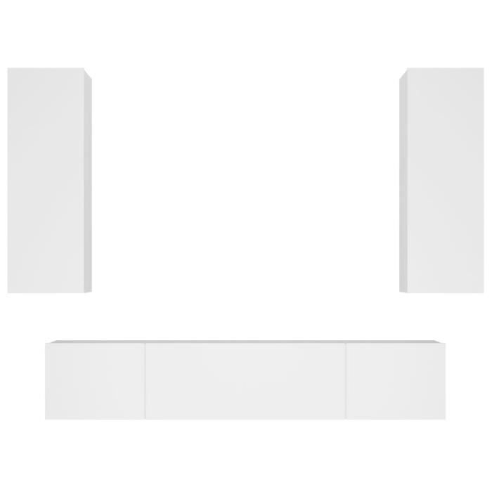 VidaXL TV Furniture Set 4 Pcs White Engineered Wood 3114198