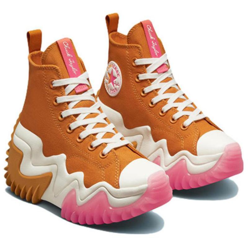 Converse Run Star Motion Casual & Comfortable High Top Canvas Shoes Unisex Brown & Yellow