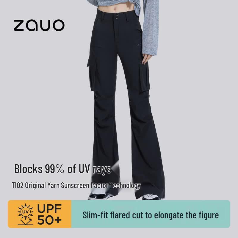 Zauo Women s Sun-Protective Flared Casual Pants M