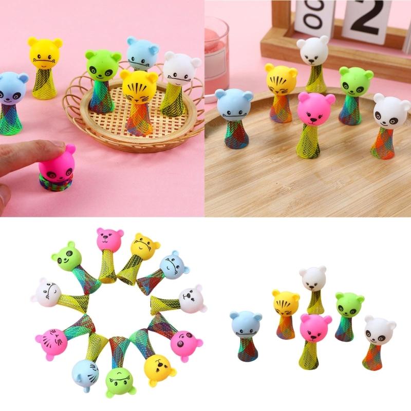 Personnage de dessin animé mixte rebondissant Personnages de dessin animé rebondissants créatifs Animal de dessin animé Poupée sautante Jeu Jouet