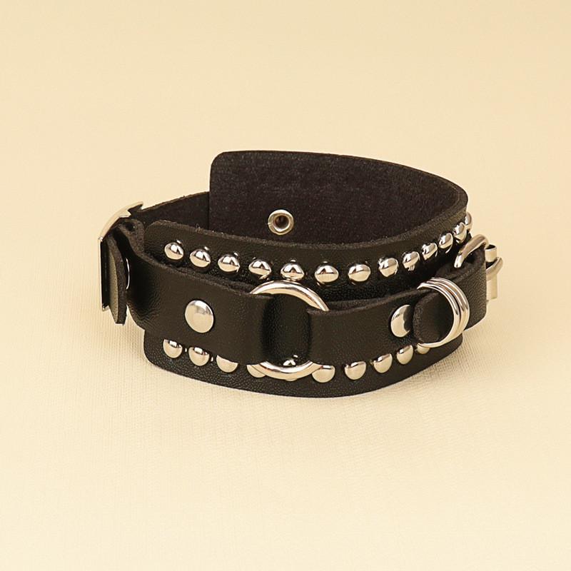 Punk PU Leather Bracelet Multilayers Rock Spikes Rivet Chains Bracelet For Women Men' Friends Jewelry Accesorios Mujer 2025