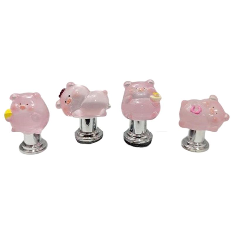 Furniture Handle Home Bathroom Accessories Cute Luminous Pig Toilet Presser Water Tank Buttons Protector Multi-useful
