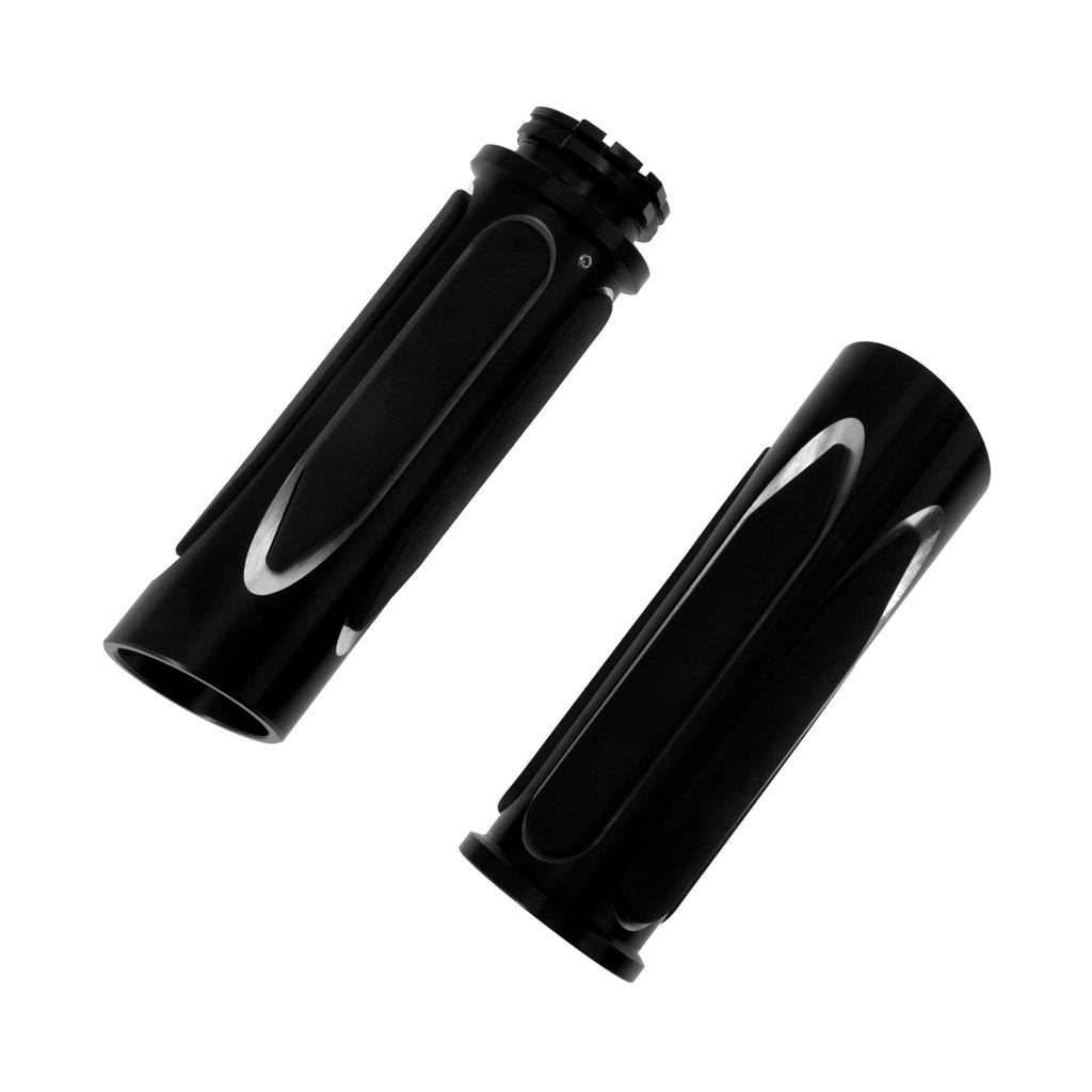 Motorcycle 1'' 25mm Hand Grips Black/Chrome Handlebar for Harley Touring FLHX FLHR Sportster XL Dyna Softail V-Rod Controls