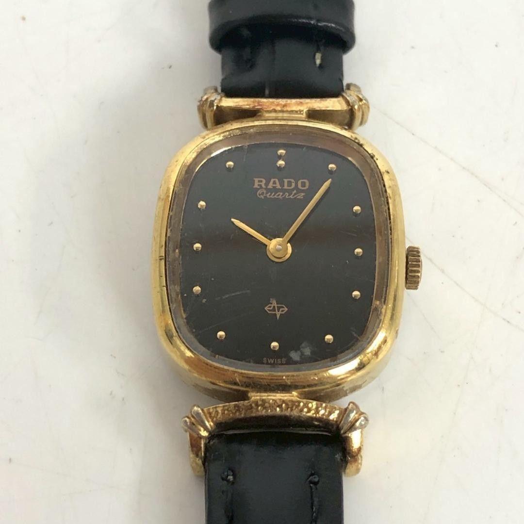 Used RADO Watch Ladies Quartz Vintage Oval Gold Black