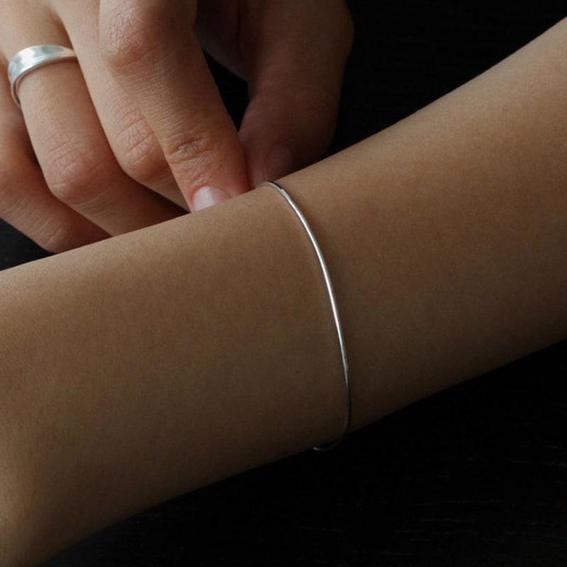 NORMALLEE [White Gold] Snake Chain Bracelet