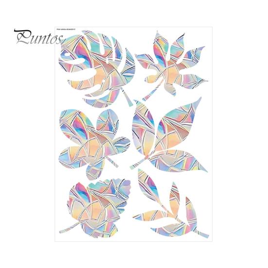 Christmas Window Sticker Protects Birds Prevent Collisions Colorful Reflective Static Adhesion Elk Snowflake Pattern Rainbow Prism Home Decor Decals