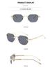 Sleek Rimless Cut-Edge Sunglasses - Stylish Women's Street Style & Sun Protection