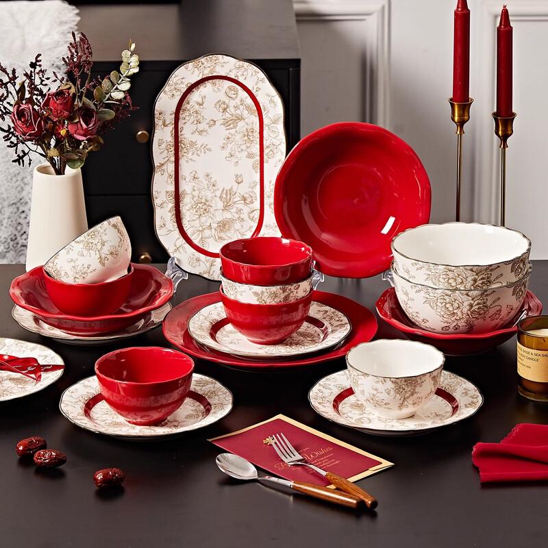 Haoya Rose Knight 29-Piece Ceramic Dinnerware Set
