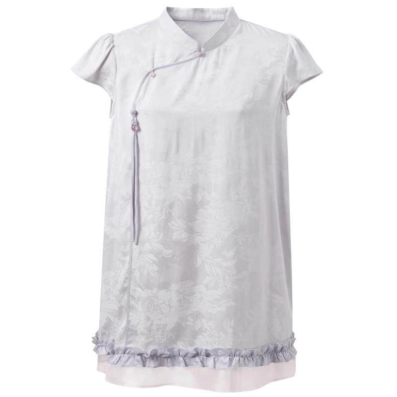 

SANCIA Zimo Chusheng New Chinese Style Ruffle-Trim Short Dress L 165/88A