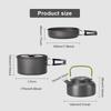 3PCS Camping Cookware Set Pot Pan Kettle Outdoor Tableware Kit 2-3 Person with Mesh Bag for Backpacking Picnic Hiking