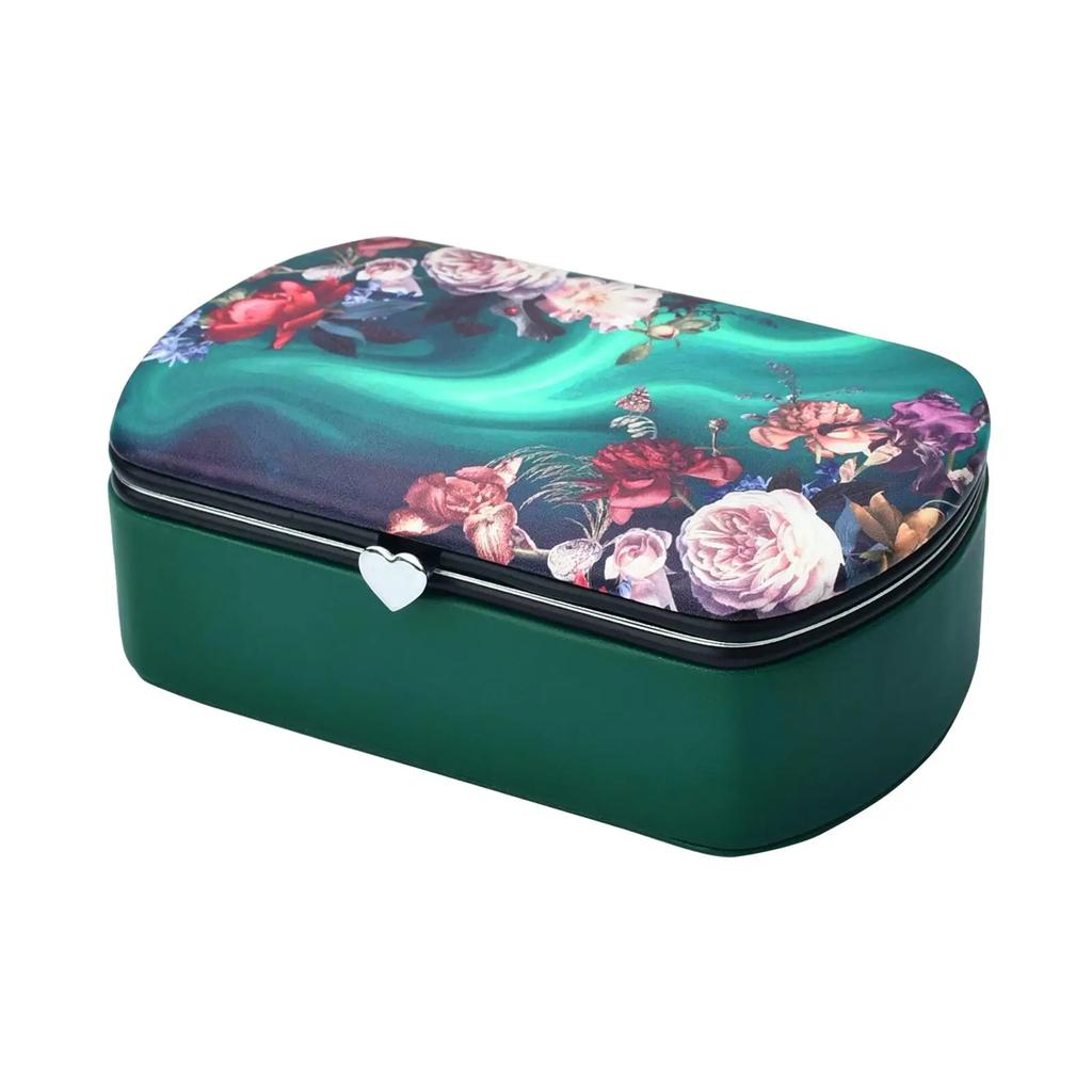 Travel Size Jewelry Case Gift Women Dustproof Display Storage Holder Box Jewelry Organizer Case for Rings Watches Pendant Bangle