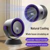 Compact Wall-Mounted Smart Fan with Digital Display, High-Speed Air Circulation, and Rechargeable Battery for Office and Home Use.
