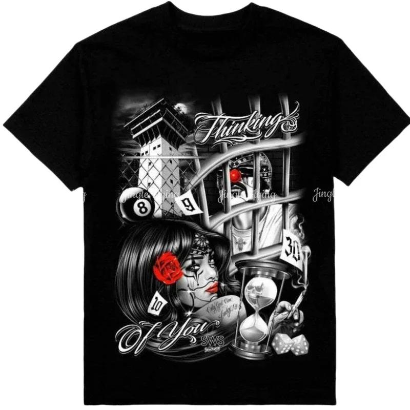 Thinking Of You Chicano Art Tshirt Graphic Tee Unisex Vintage Bootleg Gift