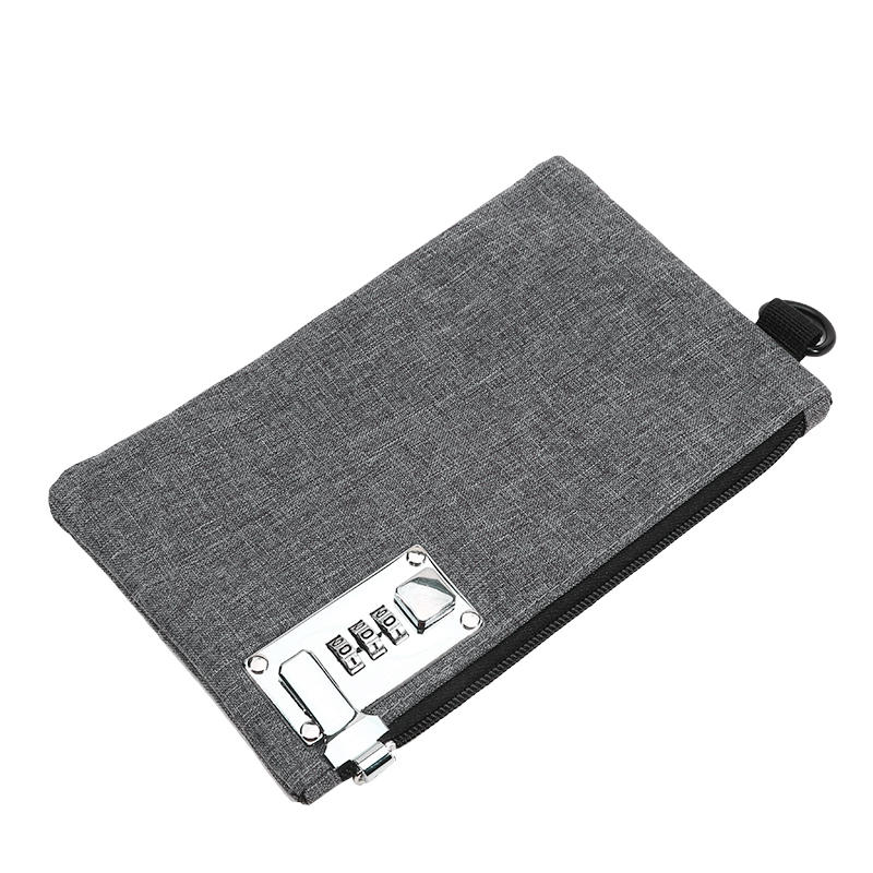 Uzamykatelná taška na peníze peněženka na mince na hotovost, pasy, kreditní karty taška taška na uložení hotovosti pánská kapsa na karty s uzamykáním